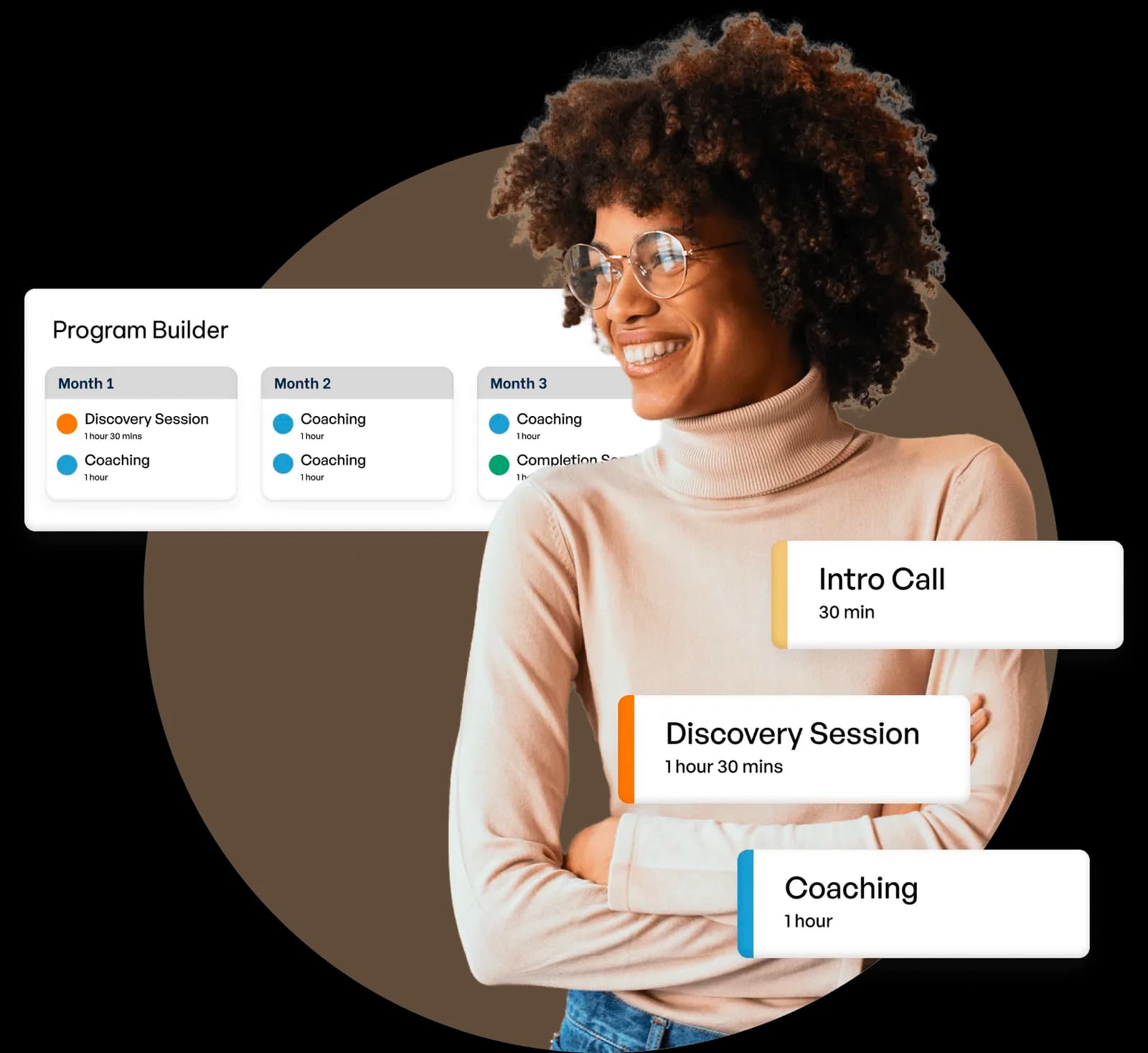 Resonant program builder with customizable coaching templates